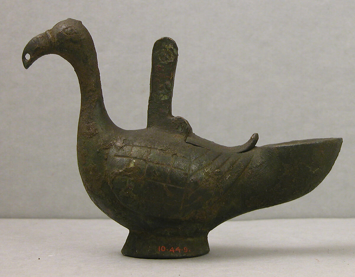 Lamp, Bronze; cast 