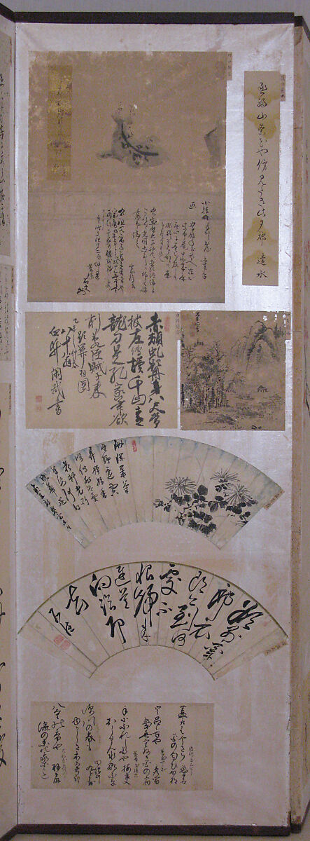 Paintings and Calligraphy by Literati of Iga Ueno, Fifty-six artists, Eight-panel folding screen; ink on paper, ink and color on paper, ink and color on silk, Japan