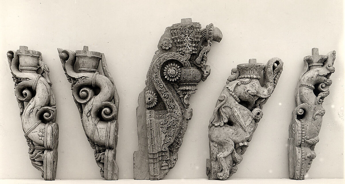 Bracket, Wood; carved