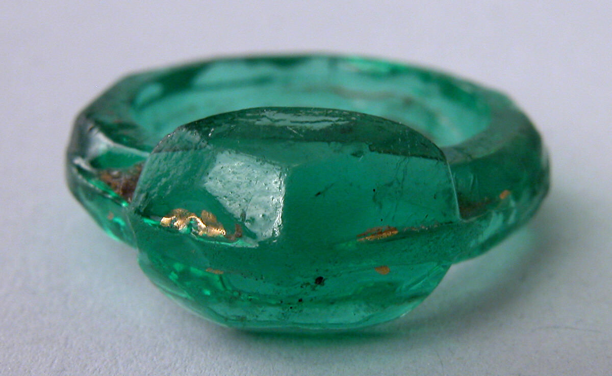 Ring, Glass; mold blown 