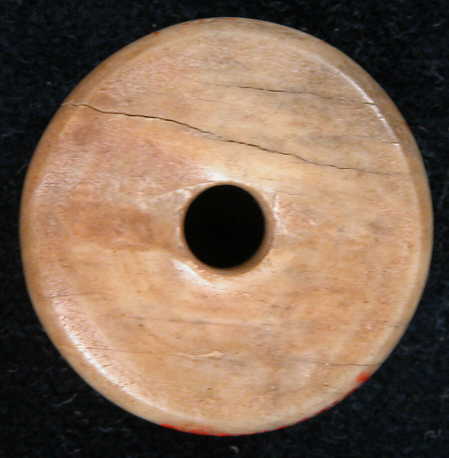 Button or Spindle Whorl, Bone; incised
