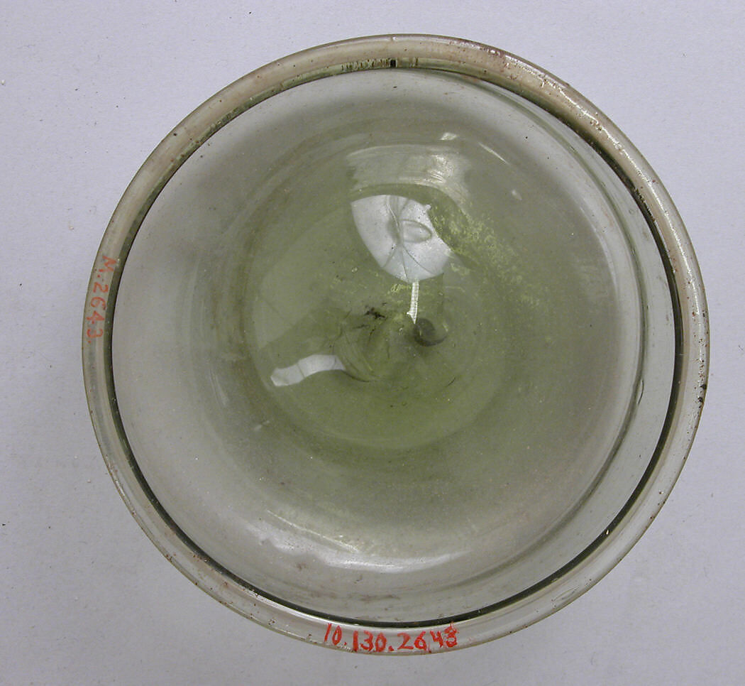 Bowl, Glass; blown and tooled on the pontil