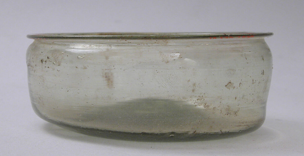 Bowl, Glass; blown and tooled on the pontil
