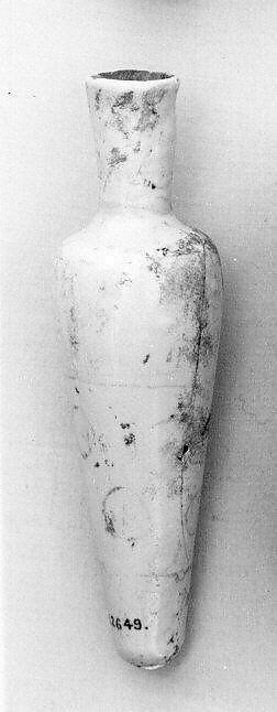 Cosmetic Flask (Mukhula) of Opaque Turquoise Glass, Glass; blown, cold-painted