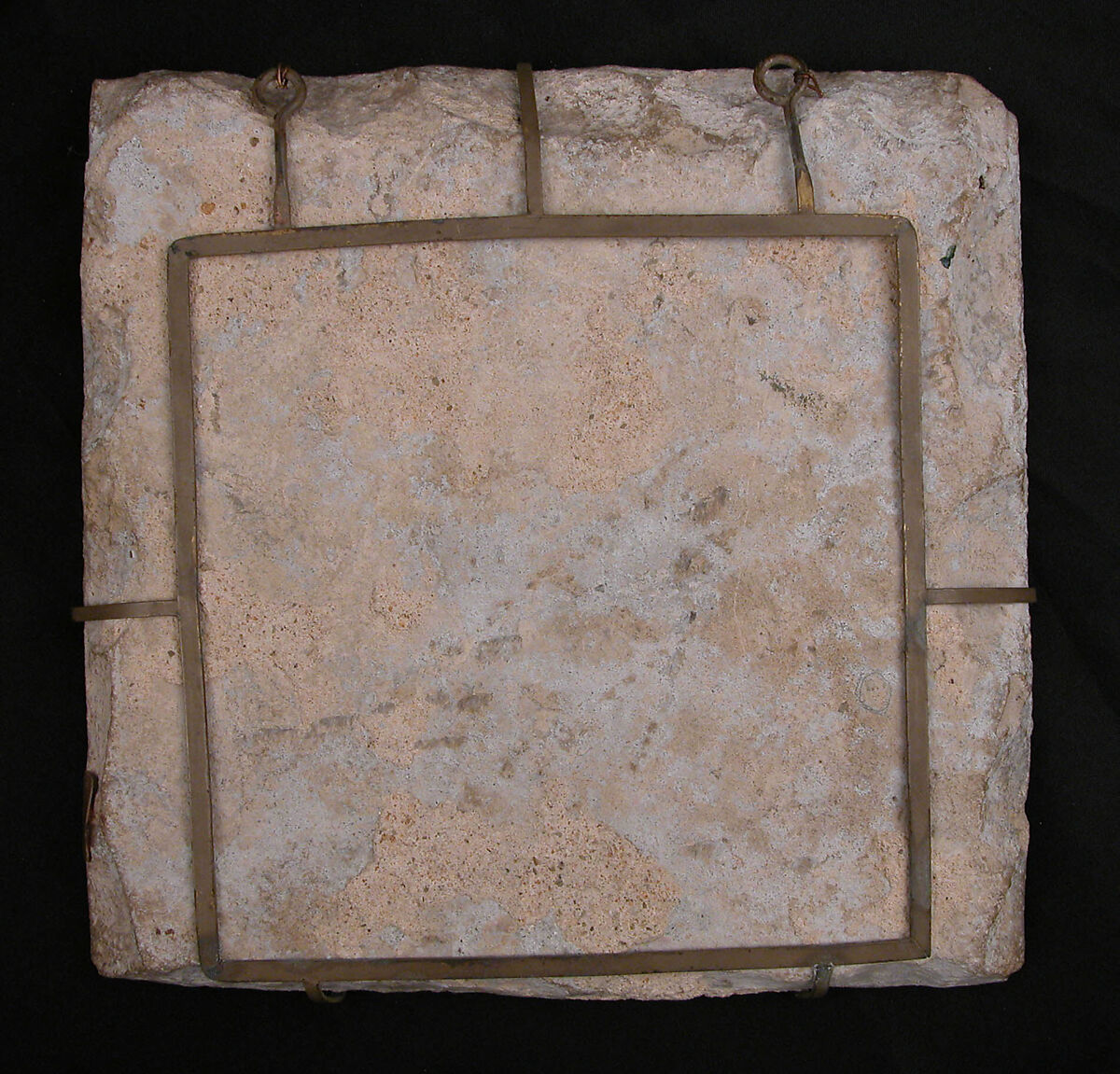 Tile, Stonepaste; glazed