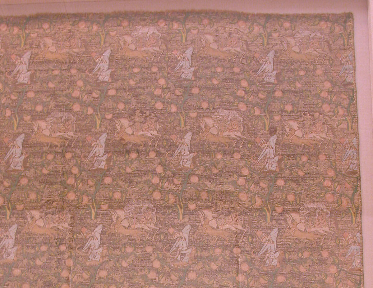 Brocade with Hunting Scene, Silk, metal wrapped thread; taqueté 
