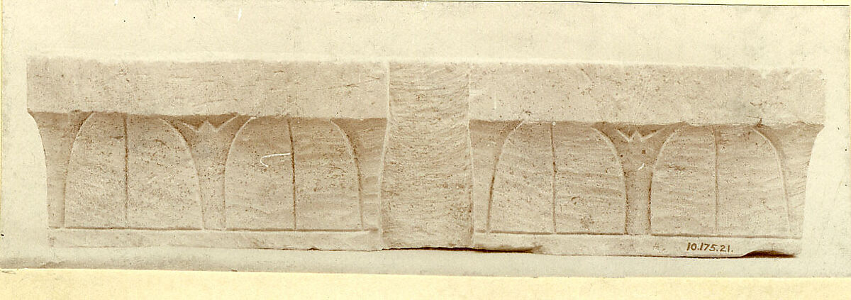 Capital, Limestone; carved in relief 