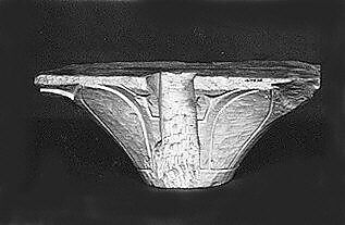 Capital, Limestone; carved in relief