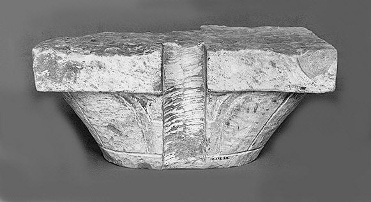 Capital, Limestone; carved