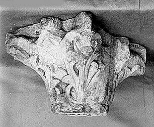 Capital, Limestone; carved in relief 