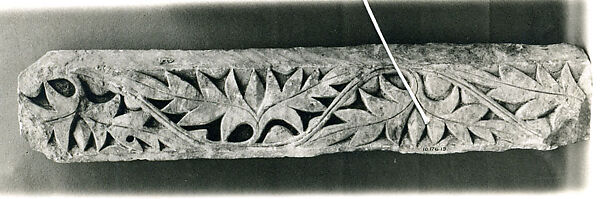 Fragment from a Post or Lintel with Leaves Branching from a Running Vine