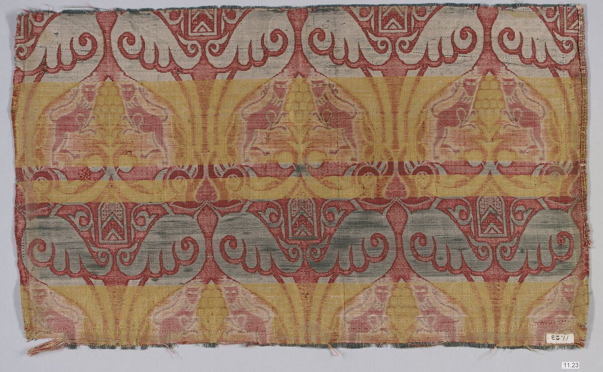 Textile Fragment, Silk; lampas