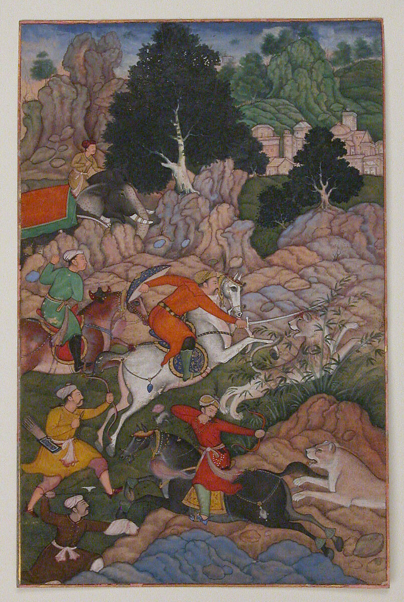 "Akbar Hunting", Folio from an Akbarnama (History of Akbar) | The