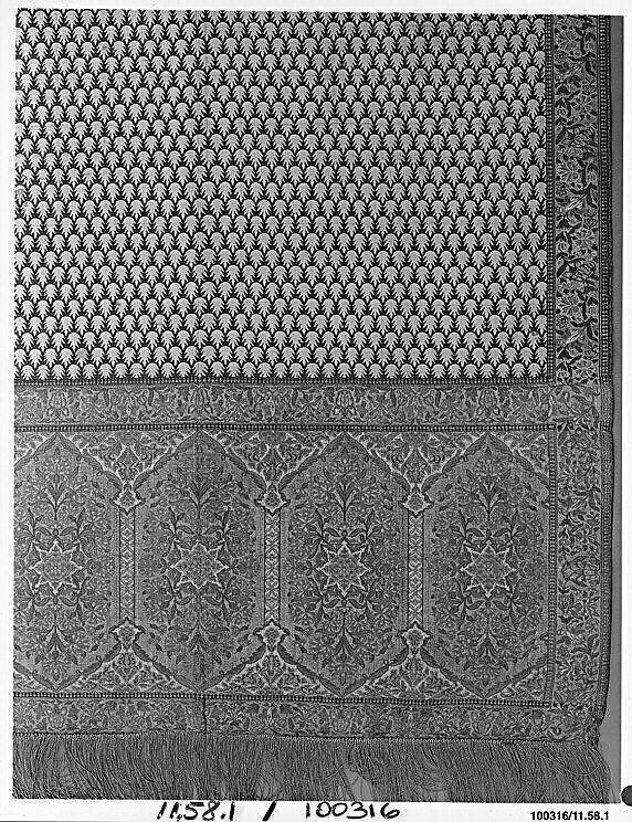 Sash, Silk, metal thread