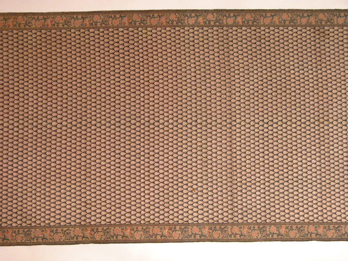 Sash, Silk, metal thread