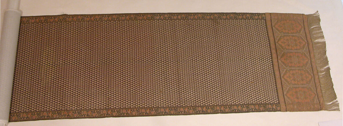 Sash, Silk, metal thread