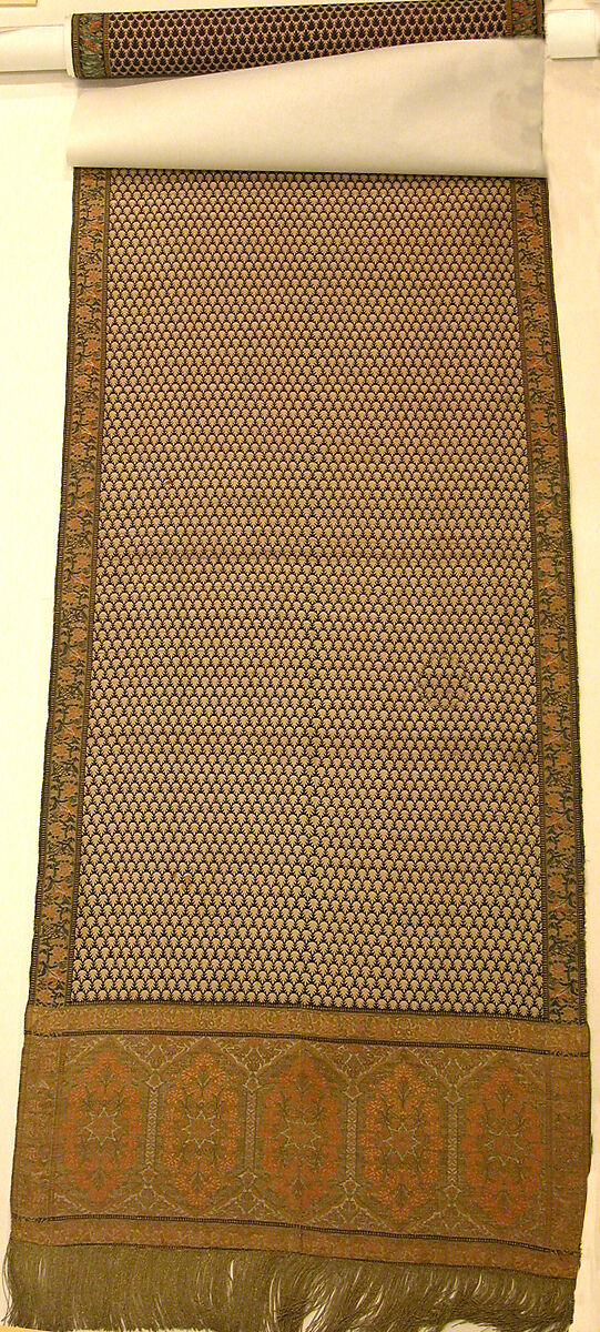 Sash, Silk, metal thread