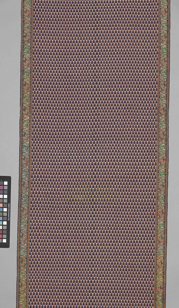 Sash, Silk, metal thread