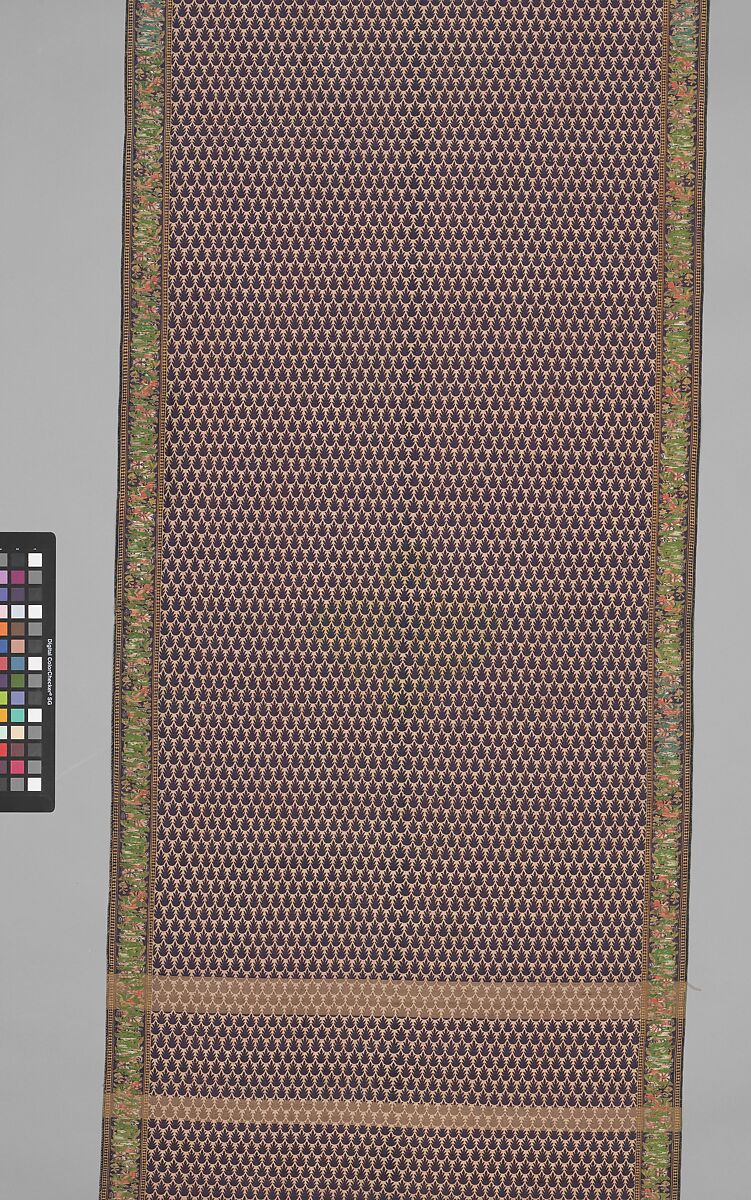 Sash, Silk, metal thread