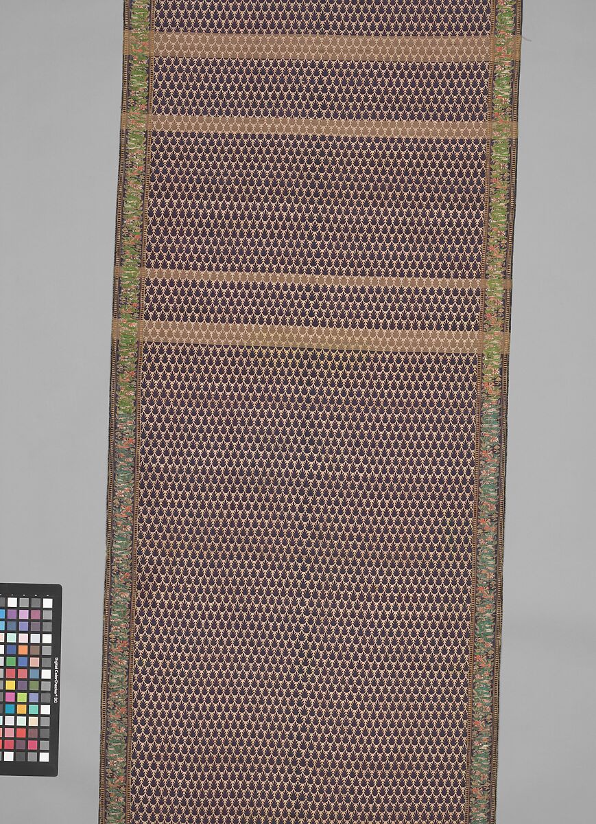 Sash, Silk, metal thread