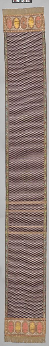 Sash, Silk, metal thread