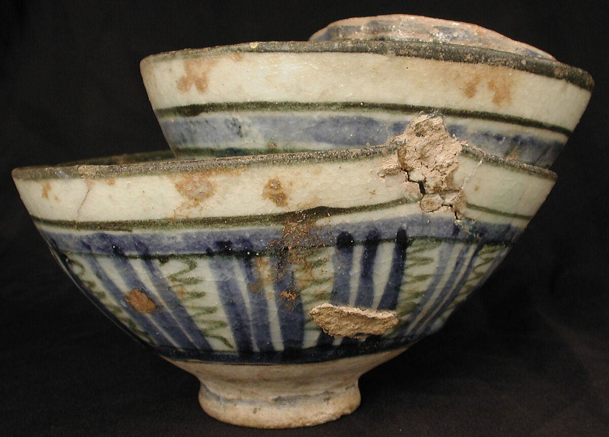 Bowls, Stonepaste; underglaze painted