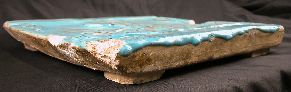 Tile from a Frieze, Stonepaste; overglaze painted (so-called mina'i)