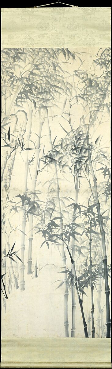 Misty Bamboo on a Distant Mountain, Zheng Xie (Chinese, 1693–1765), Set of four hanging scrolls; ink on paper, China