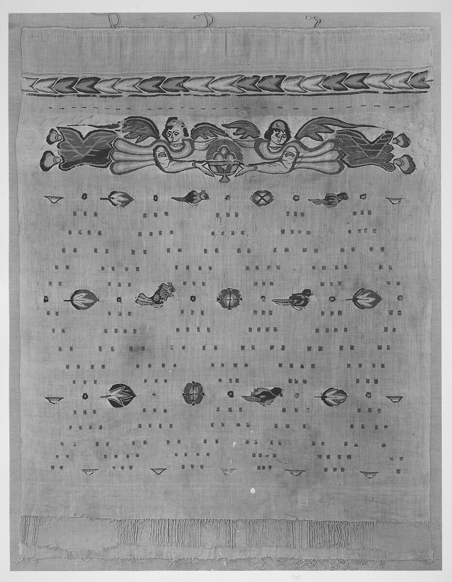 Hanging with Nikes Holding Bowl of Fruit, Linen, wool