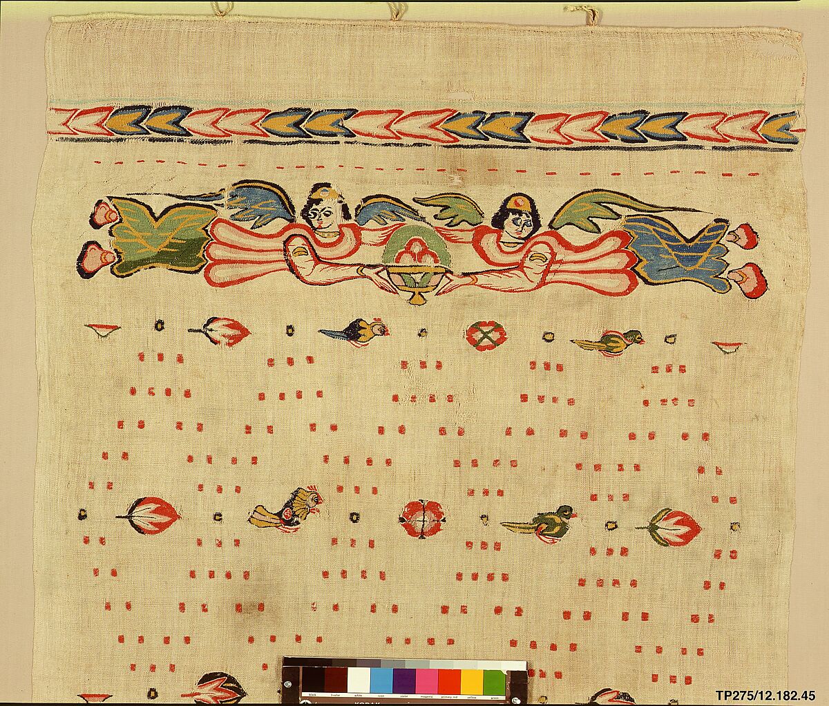 Hanging with Nikes Holding Bowl of Fruit, Linen, wool