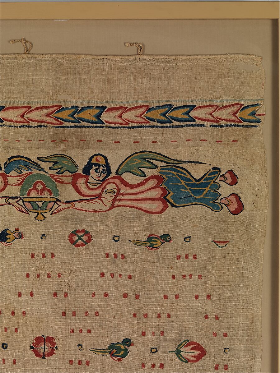 Hanging with Nikes Holding Bowl of Fruit, Linen, wool