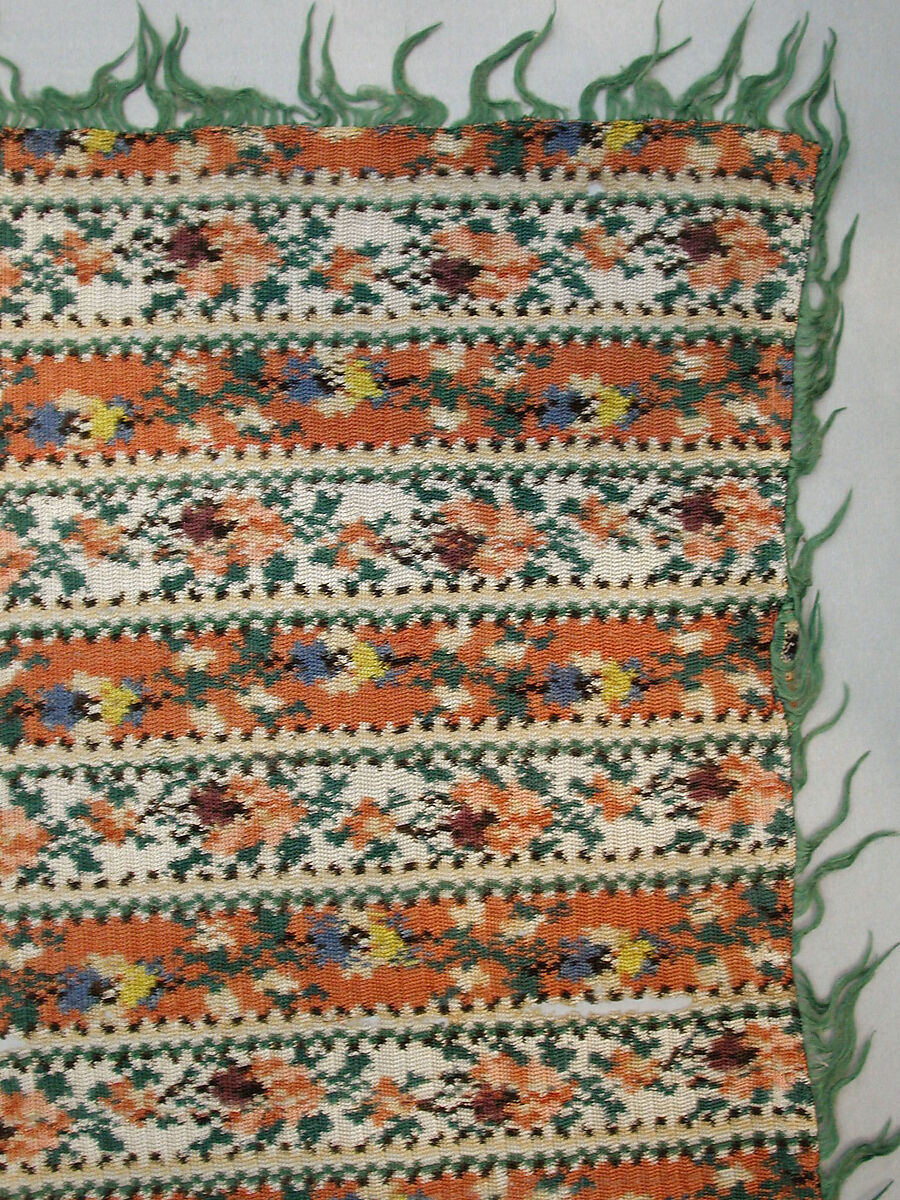Shawl, Silk; woven