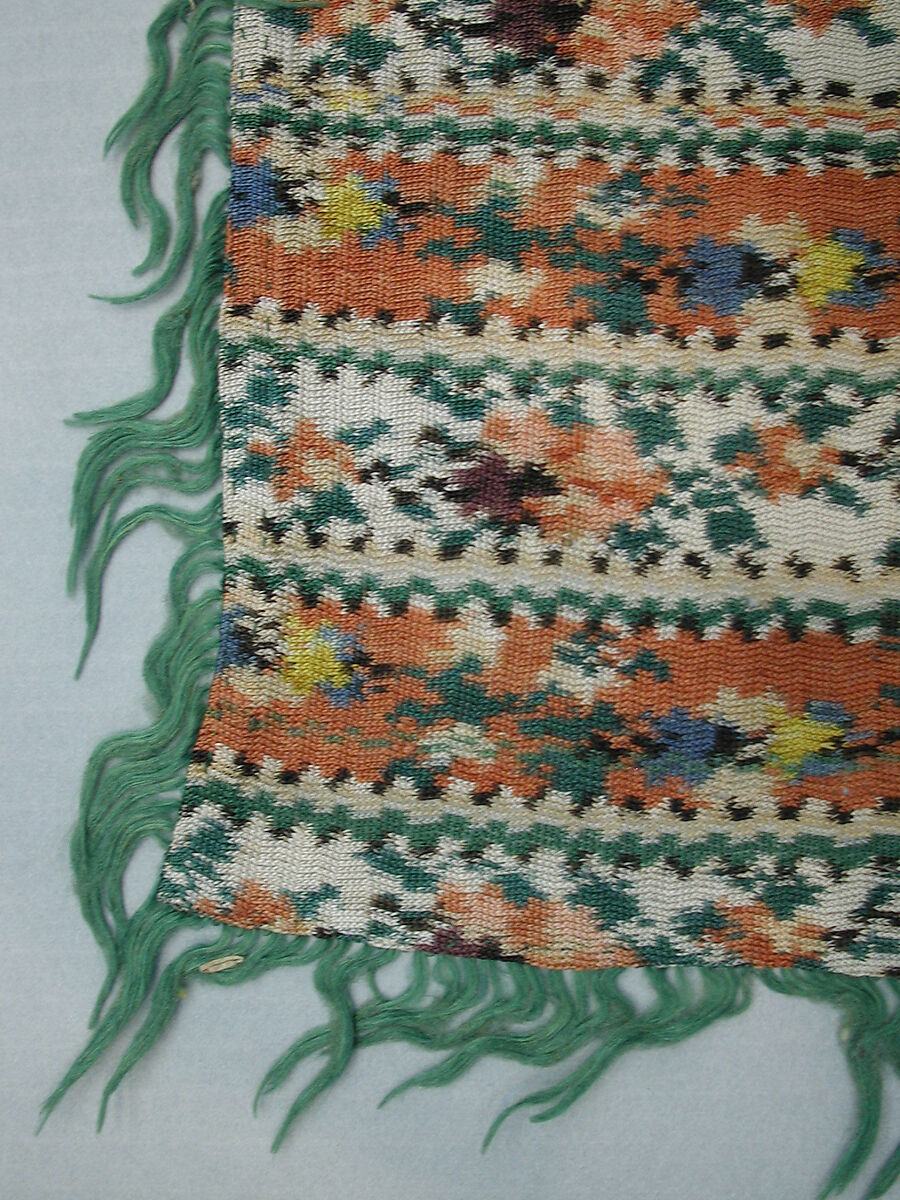 Shawl, Silk; woven