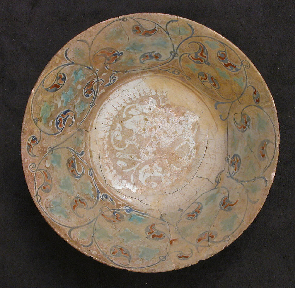 Bowl, Earthenware; tin-enameled 