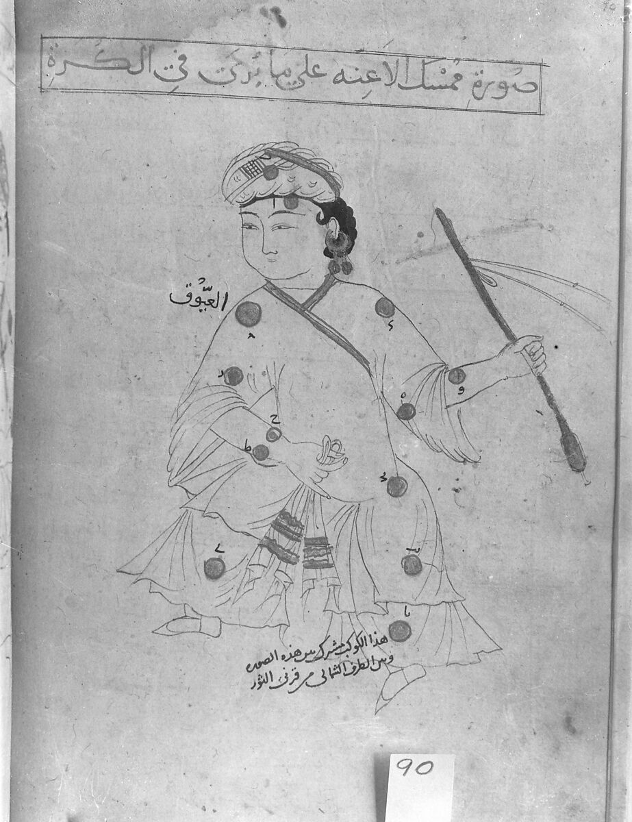 Kitab suwar al-kawakib al-thabita (Book of the Images of the Fixed Stars) of al-Sufi, `Abd al-Rahman al-Sufi (Iranian, Rey 903–986 Shiraz), Ink and gold on paper; leather binding