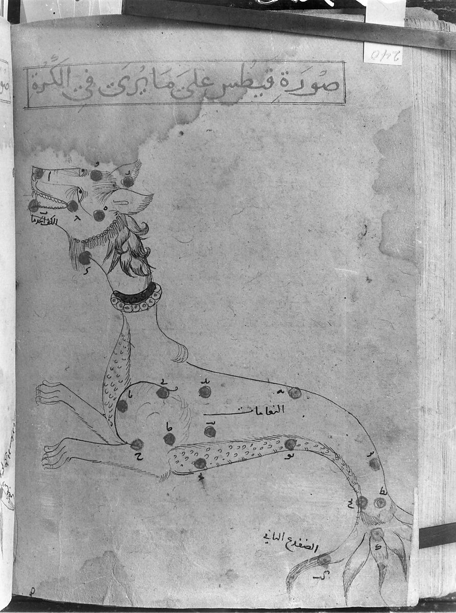 Kitab suwar al-kawakib al-thabita (Book of the Images of the Fixed Stars) of al-Sufi, `Abd al-Rahman al-Sufi (Iranian, Rey 903–986 Shiraz), Ink and gold on paper; leather binding