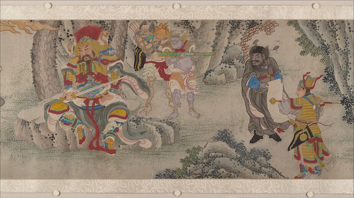 Searching the Mountains for Demons, Zheng Zhong (Chinese, active ca. 1612–48), Handscroll; ink and color on paper, China