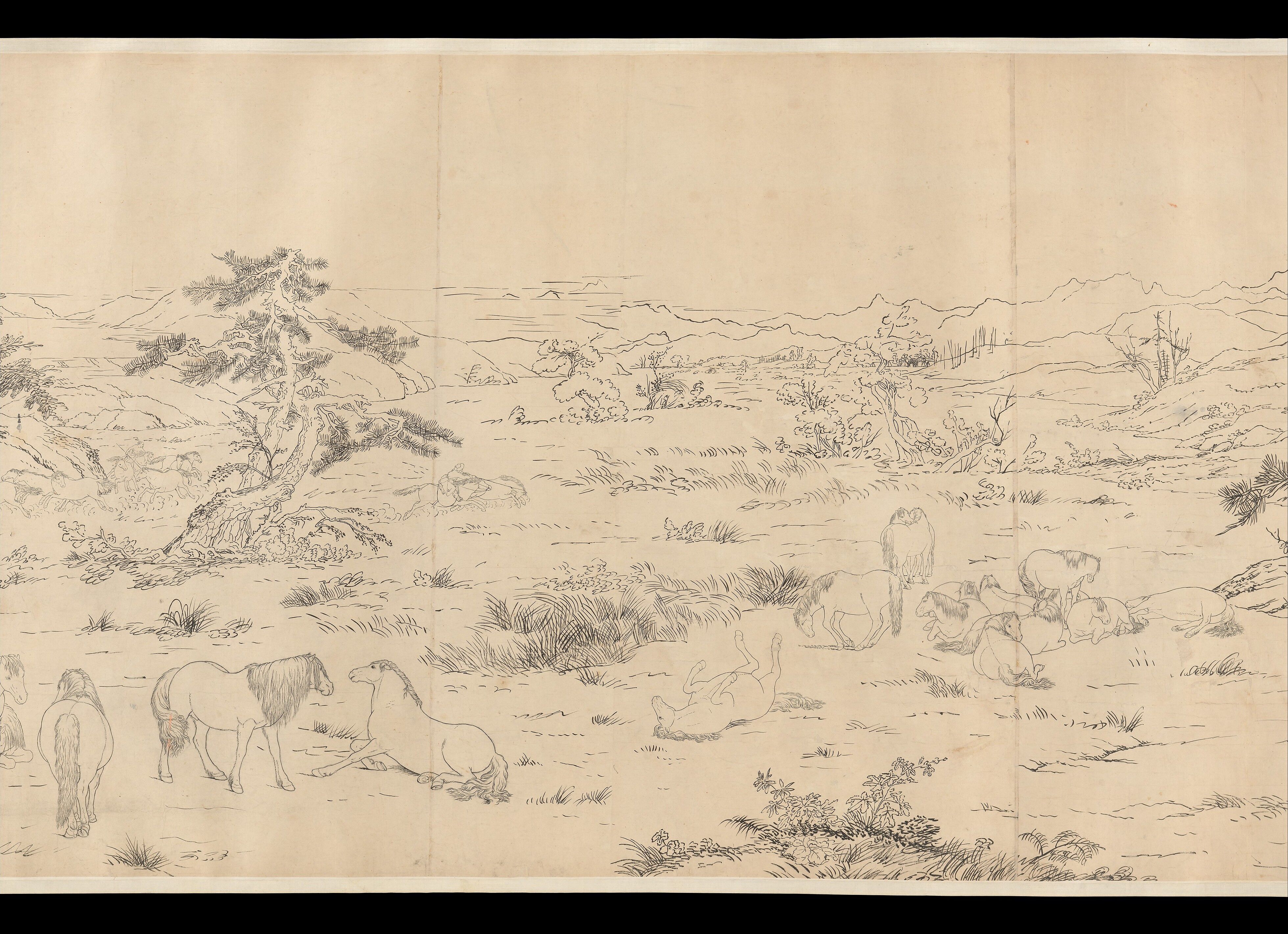 Giuseppe Castiglione (Lang Shining 郎世寧) - One Hundred Horses