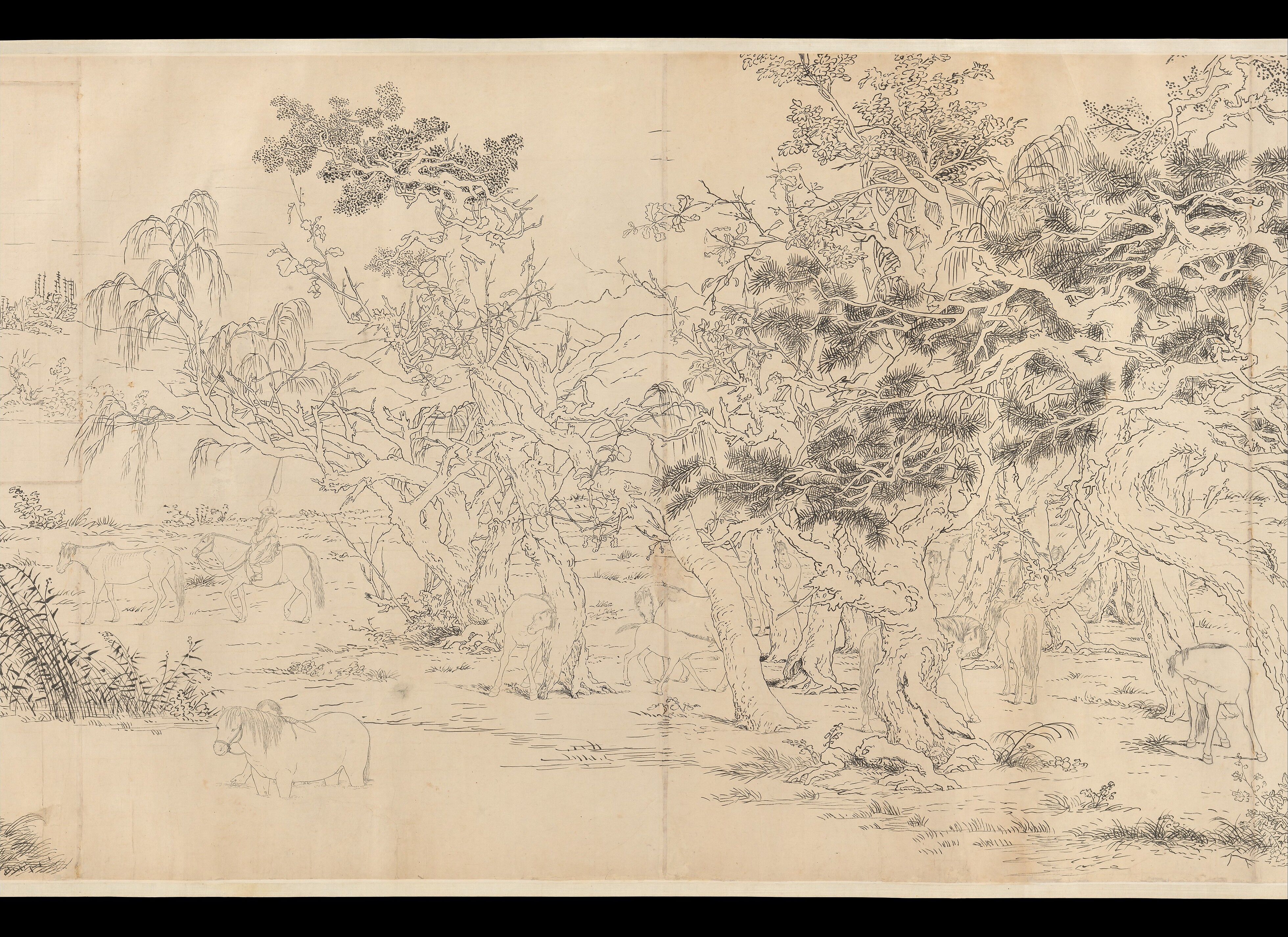 Giuseppe Castiglione (Lang Shining 郎世寧) - One Hundred Horses