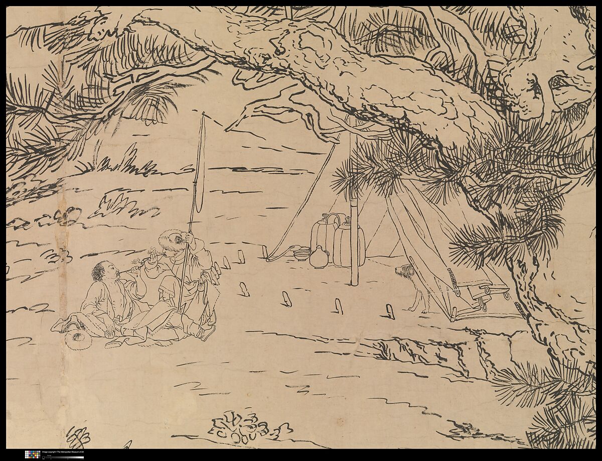 One Hundred Horses, Giuseppe Castiglione (Lang Shining 郎世寧) (Italian, Milan 1688–1766 Beijing), Handscroll; ink on paper, China