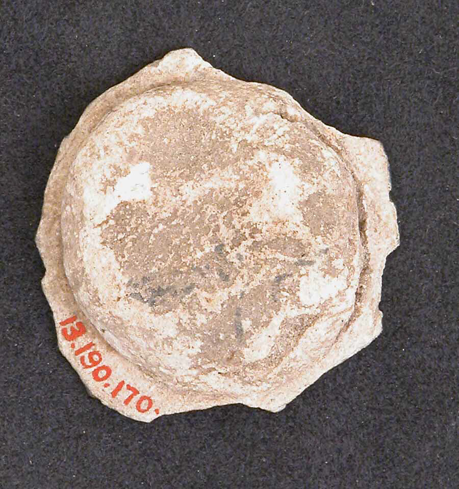 Ceramic Fragment, Stonepaste; underglaze painted