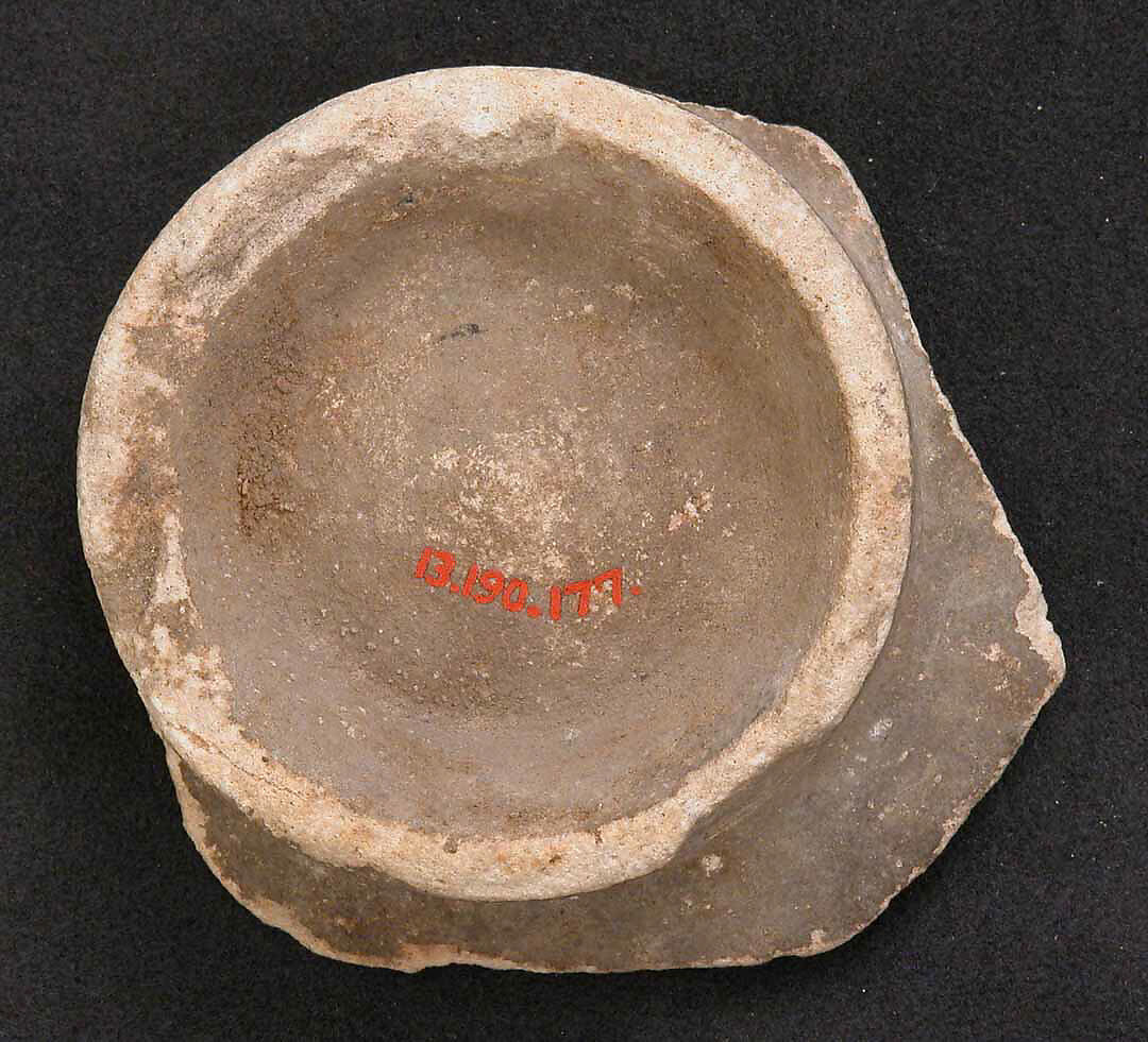 Ceramic Fragment, Stonepaste; underglaze painted