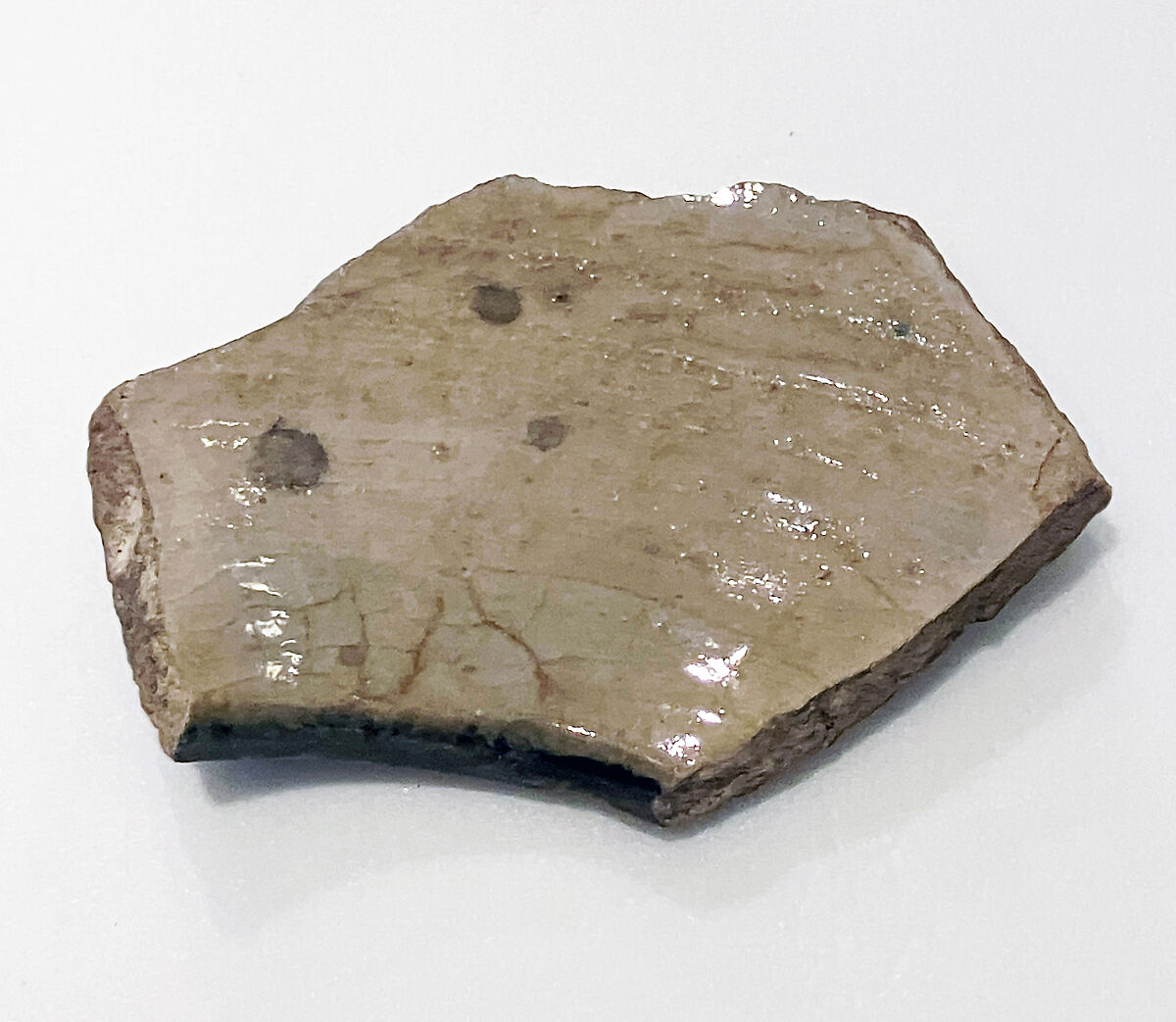 Ceramic Fragment, Stonepaste; polychrome painted under transparent glaze