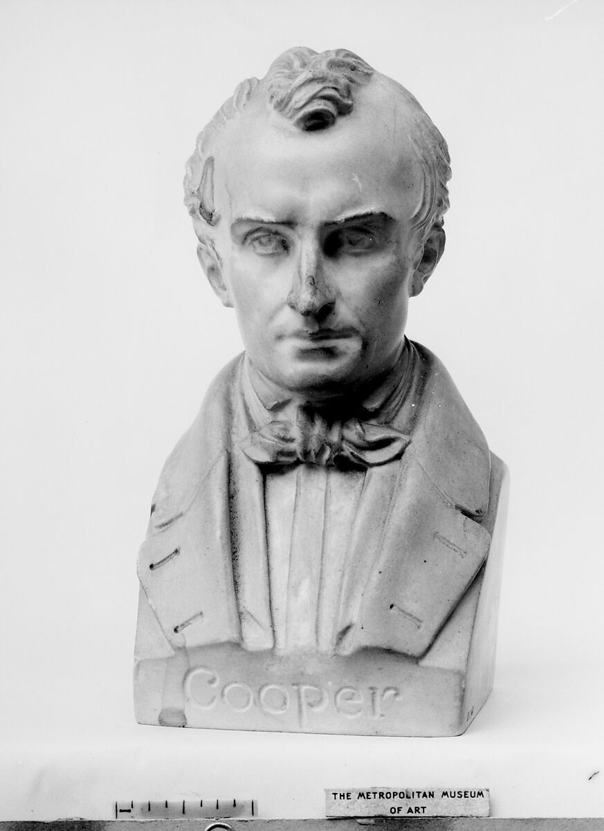 Bust of James Fenimore Cooper, Pierre Joseph Chardigny (1794–1866), Waxed plaster 