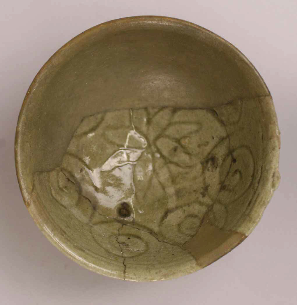 Fragmentary Bowl, Earthenware; glazed 