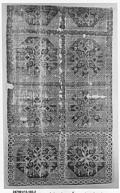 Carpet, Wool (warp, weft and pile); single-warp (Spanish) knotted pile