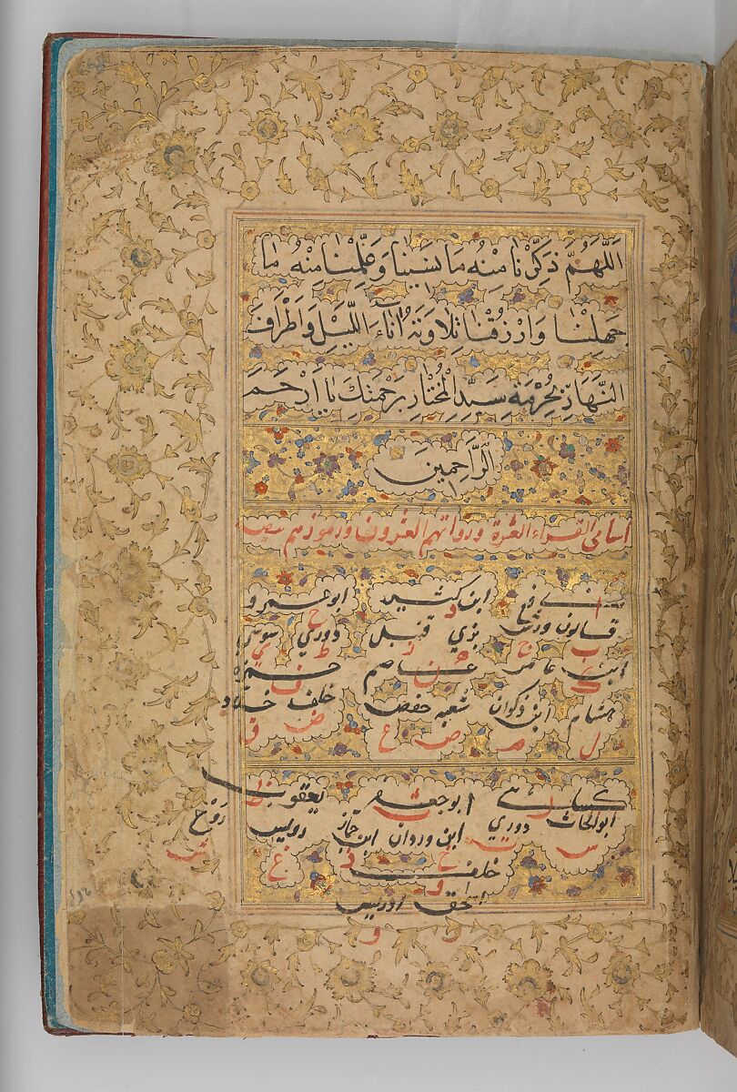 Qur'an of Ibrahim Sultan, Ibrahim Sultan (Iranian, 1394–1435 Shiraz), Ink, opaque watercolor, and gold on paper; leather binding
