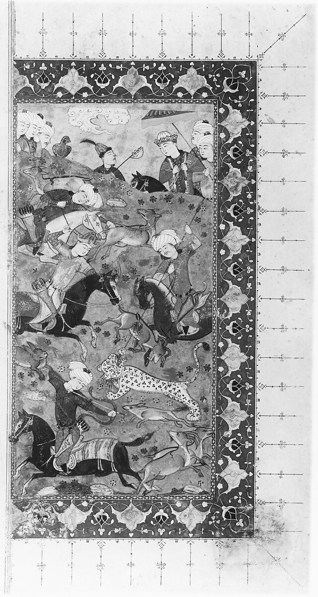 Divan (Collected Works) of Jami, Maulana Nur al-Din `Abd al-Rahman Jami (Iranian, Jam 1414–92 Herat), Ink, opaque watercolor, and gold on paper; leather binding