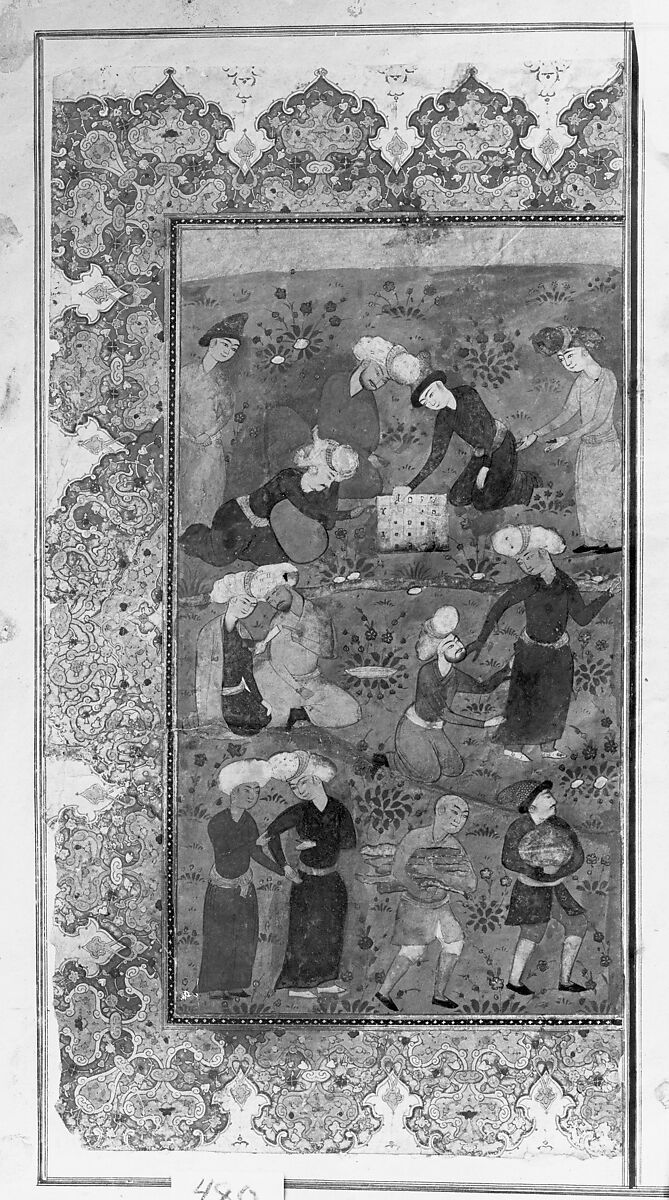 Kulliyat (Complete Works) of Sa'di, Sa'di (Iranian, Shiraz ca. 1213–1291 Shiraz), Ink, watercolor, and gold on paper; binding; dark tan leather with blind-pressed decoration