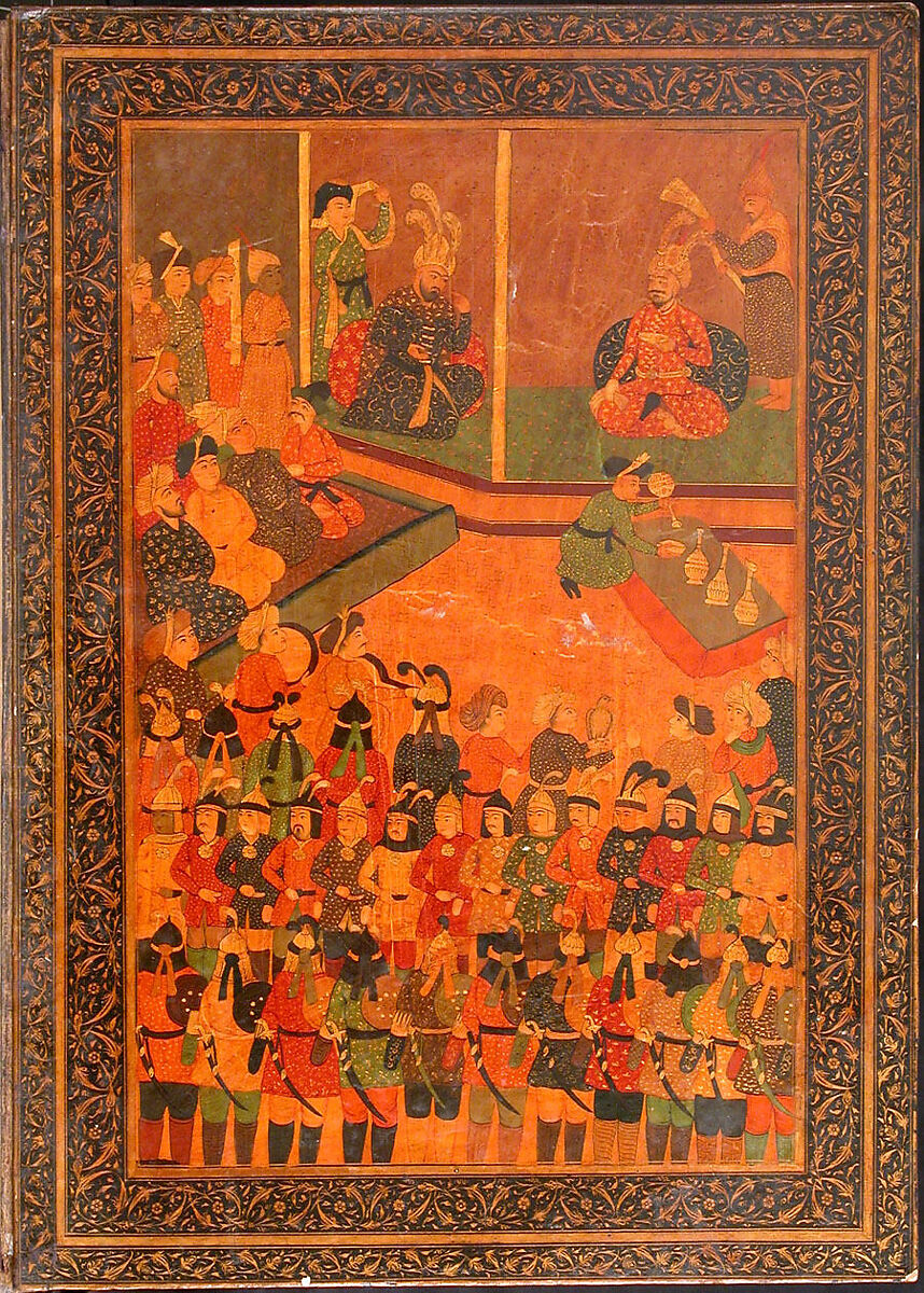 Shahnama (Book of Kings) of Firdausi, Shah Muhammad of Sabzavar, Ink, opaque watercolor, and gold on paper